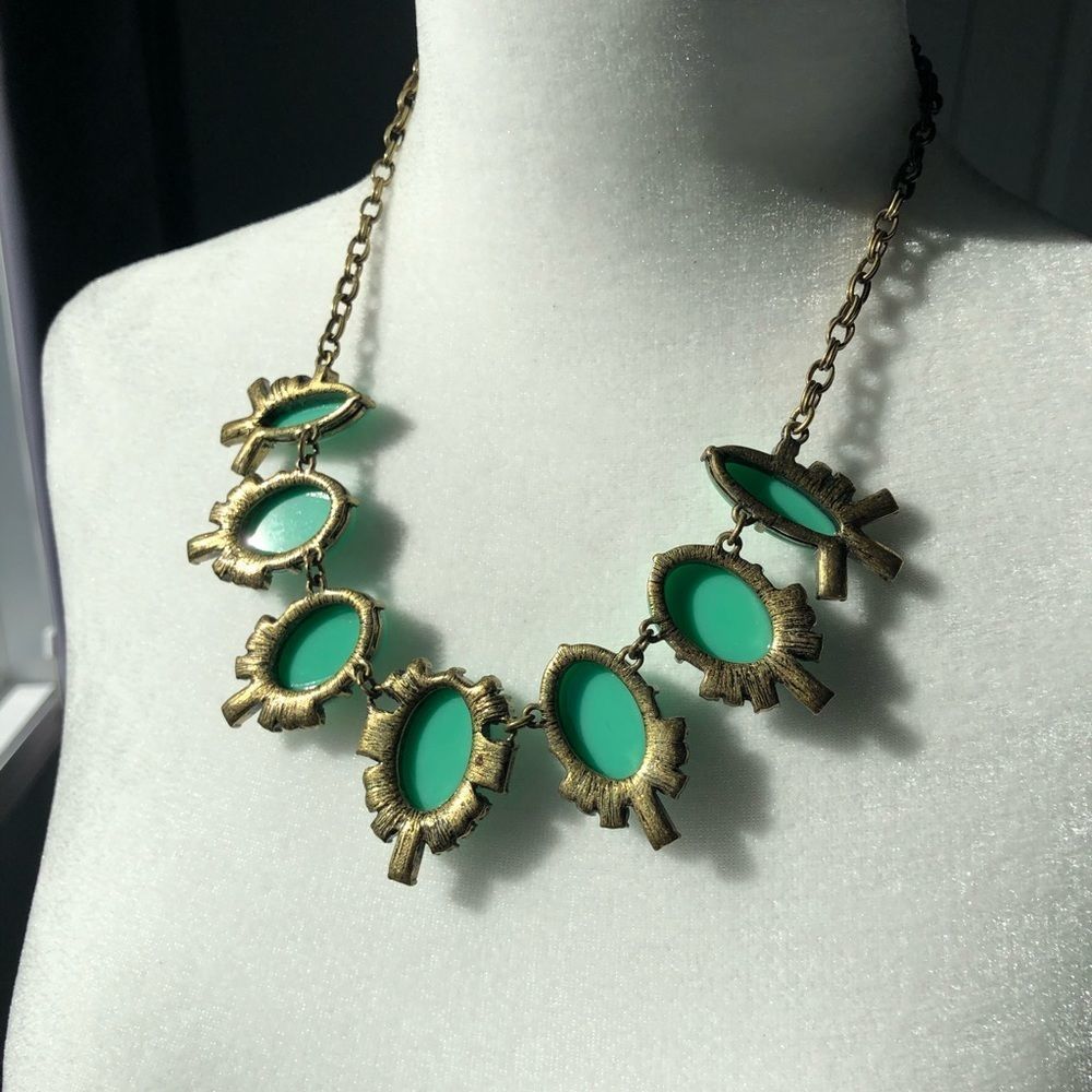 J Crew Turquoise Beaded Jewel Bib Necklace - Picture 4 of 4